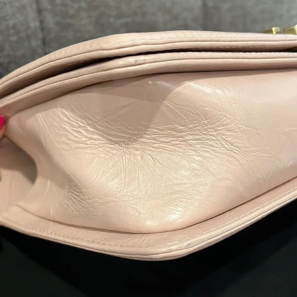 Chanel Quilted Boy Flapbag in Nude Pink w/Gold / RARE EUC - Picture 5 of 15